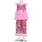 Laura Dare Pink Pajama Size 4T Black Animal Ruffle Set Toddler Girl