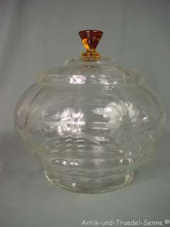 schöne antike Bowle Glas Art Deco 9 Tassen  