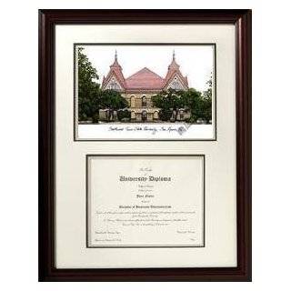  Southwest Texas State University Diplomate Diploma Frame 