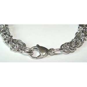   Steel Byzantine Chain Necklace with Lobster Claw 