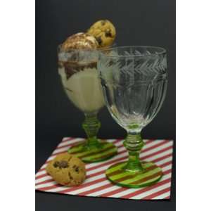  Jerk Green Ice Cream Goblets   Set of 4