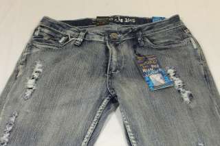 Womens Suko Jeans Distressed Ripped Pre Washed SZ 6  