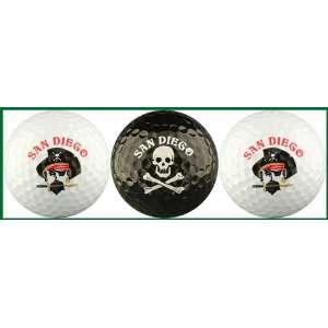  San Diego Golf Balls w/ Pirate and Jolly Roger: Sports 