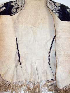   Conquistador Bolivian Milkmaid Folk Costume Velvet Beaded Jacket
