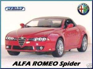 ALFA ROMEO SPIDER HARDTOP   2007   red   WELLY 1:18  