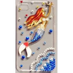  BLUE MERMAID Clear Case for iPhone 4S & 4 Verison AT&T 