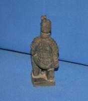 Antique Folk Chinese Warrior Redware Pottery Figurine  