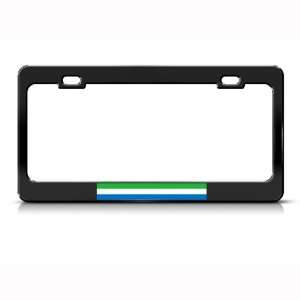 Sierra Leone Flag Black Country Metal license plate frame Tag Holder