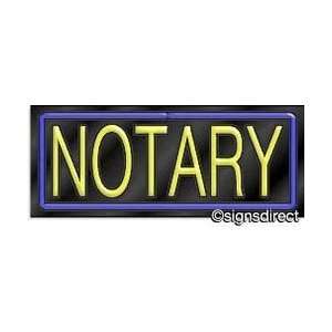  Notary Neon Sign  96, Background MaterialBlack 