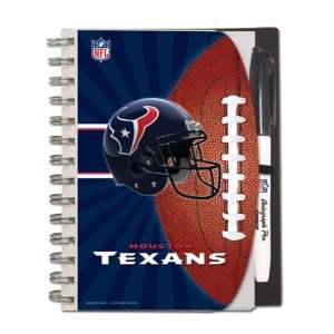 Houston Texans Deluxe Hardcover, 5 x 7 Inches Autograph Book and Pen 