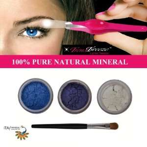  ITAY True Blue Mineral Eye Shimmers+Stainless Steel LED 
