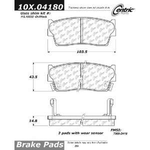  Centric Parts, 102.04180, CTek Brake Pads Automotive
