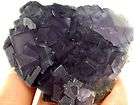 Natural Polyhedral Rough Purple Fluorite Crystal  
