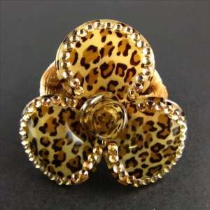  Flower Shaped Panther Print Hair Ring Health & Personal 