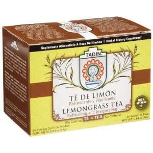 Tadin Tea, Te De Limon (Lemongrass) Tea, 24 Count Tea Bags (Pack of 12 