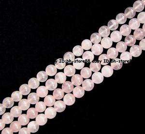 Natural Rose Quartz round gemstone Beads 15 4mm 6mm 8mm 10mm 12mm 