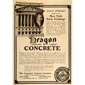 Ad New York Stock Exchange Dragon Concrete Cement   Original Print Ad 