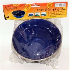  Enamel Camping Bowl   Blue   15cm (5.9) [Kitchen & Home 