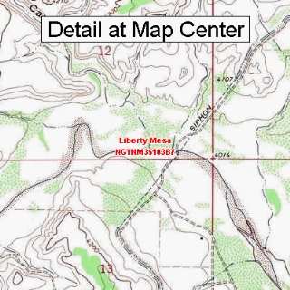  USGS Topographic Quadrangle Map   Liberty Mesa, New Mexico 
