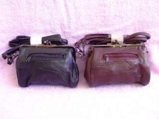 Sm Genuine Leather Bag Shoulder Strap 2 Compartments (B  