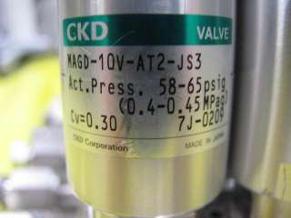 CKD Pneumatic N.C. Diaphram Valve 3870 00898 Lot (37) MAGD 10V AT2 JS3 