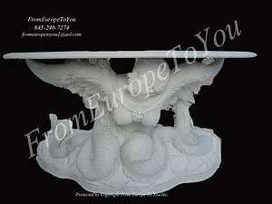 GREAT PAIR OF HAND CARVED MARBLE FIGURAL CONSOLE TABLES  