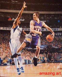 NBA Phoenix Suns Oil Painting Steve Nash & Jason Terry  
