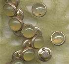 ANTIQUE VASELINE OPAL 2 HOLE ROSE MONTEES BEADS 5mm x 3mm tiny 