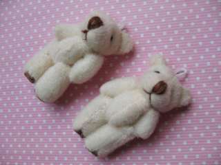 10 Craft Mini Teddy Bear 5cm Applique/doll Ivory  