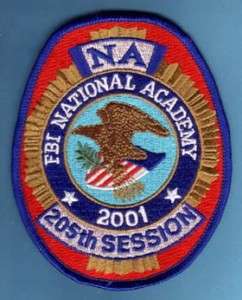 FBI NATIONAL ACADEMY 2001 205th SESSION  