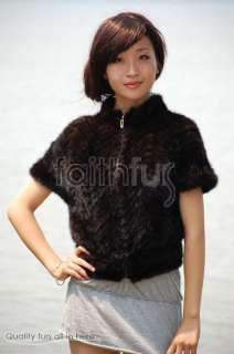 ffvemk11 mink fur kintted vest made of 100 % real mink fur ladies cute 
