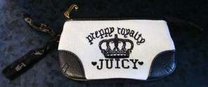 JUICY COUTURE Preppy Royalty WRISTLET PURSE BAG White Womens Ladies 