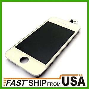 Sprint Iphone 4 Compatible White Front LCD Touch Glass Screen 