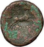   Macedonia 187BC Ancient Greek Coin HORSE ATHENA War Wisdom  