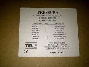 TSI Pressura Room Pressure Monitor Kit 8630 SM  