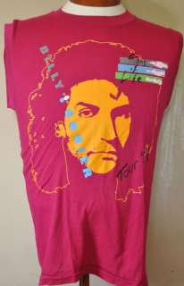 Vintage Pink BILLY SQUIER 80s TOUR Muscle T Shirt L  