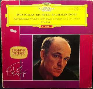   RICHTER rachmaninoff no 2 LP VG+ SLPM 138 076 DGG Red Label Tulip
