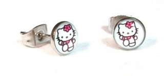 The Stainless Steel Jewellery Shop   7mm Hello Kitty   Ohrstecker 