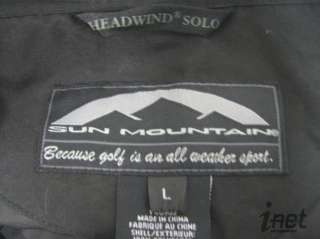 Sun Mountain Golf Headwind Solo Mens Pullover Sz L Blk  