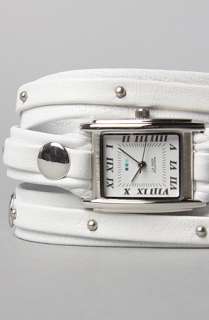 La Mer The Studded Layer Watch in White and Silver  Karmaloop 