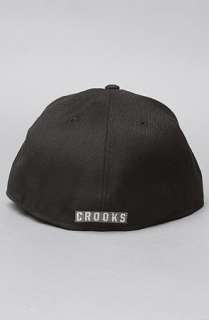 Crooks and Castles The New Era Crooks C Fitted Cap in Black 
