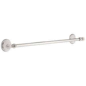 Decor Bathware Alexandria 24 in. Towel Bar in White and Polished 