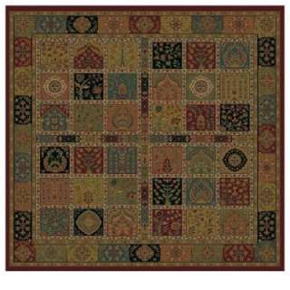 Shaw Living Baktiari Red and Brown 7 Ft. 10 In. Square Area Rug 