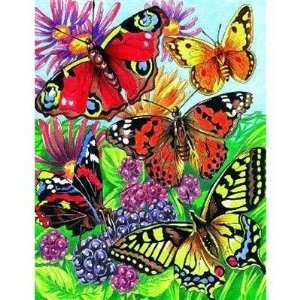 Schmetterling   Malen nach Zahlen mit Buntstiftene  