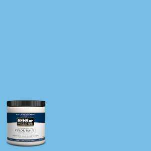 BEHR Premium Plus 8 oz. Costa Rica Blue Interior/Exterior Paint Tester 