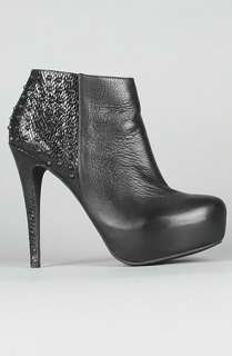Matiko Shoes The Mila Bootie in Studded Black Snake  Karmaloop 