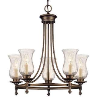 Hampton Bay Grace 5 Light Rubbed Bronze Chandelier 14689 at The Home 