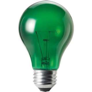   25 Watt Incandescent Green Light Bulb 144212 at The Home Depot