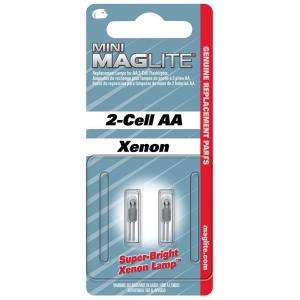 Maglite Xenon Replacement Lamps for 2 Cell AA Flashlights (2 Pack 