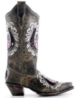 Corral Boots Sequin Horseshoes and Embroidery Roses  